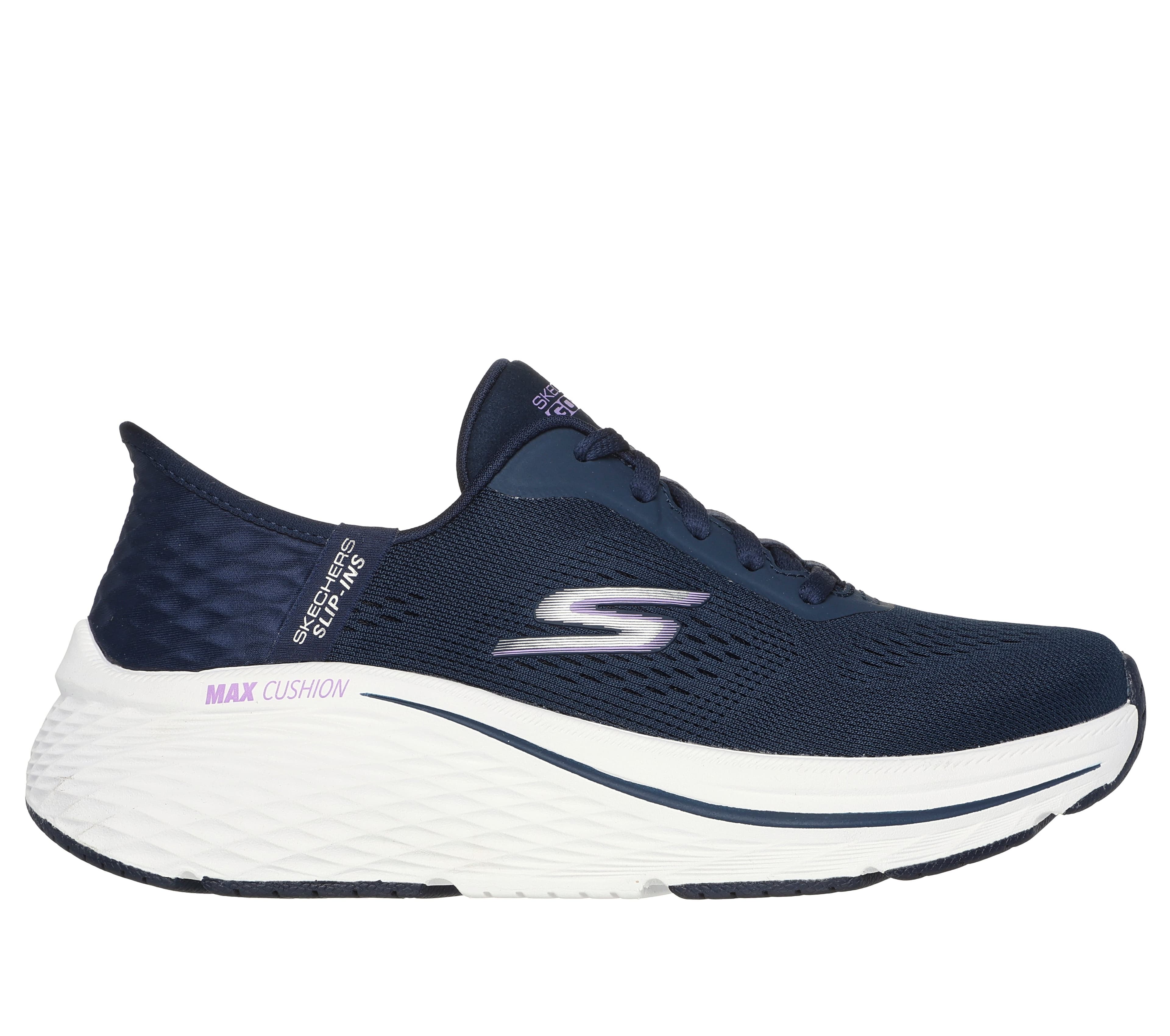 Skechers Slip-ins: Max Cushioning Elite - Vanish en Navy/Lavanda, talla 38