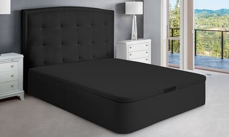 Canapé abatible negro: 180 x 200 cm