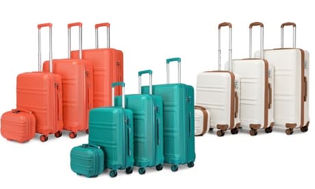 Maleta de ruedas K1871-1L de Kono: Crema / 12 pulgadas