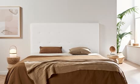 Cabecero mondo polipiel: 210X120X8 / Cerezo