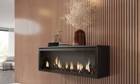 Fuego decorativo Cozy : con cajón / Cemento