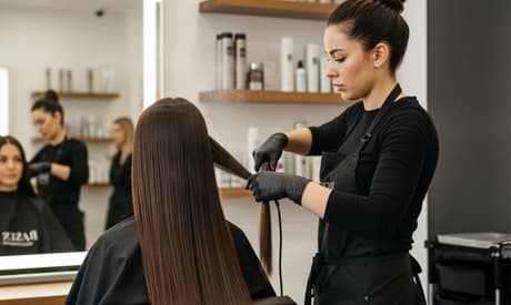 Cabello corto: alisado brasileño con lavado masaje craneal corte de puntas y peinado