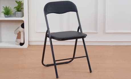 Set de 6 sillas plegables ligeras con estructura de metal: Negro