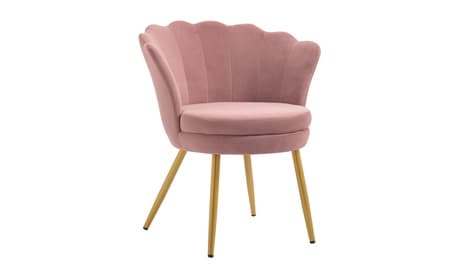 Silla con respaldo en forma de concha: Violeta