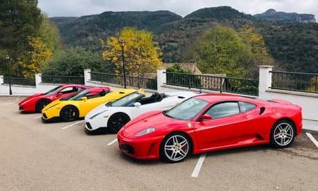 Ruta experiencia de 23 km de conducción de un Ferrari F430 (490cv) o un Lamborghini Gallardo (515cv)