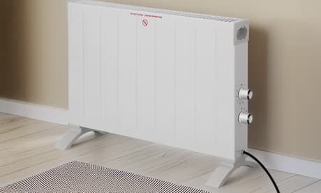 Radiador convector eléctrico portátil con potencia ajustable hasta 2200 W
