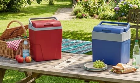 Nevera eléctrica Bomann: Rojo / 22 l