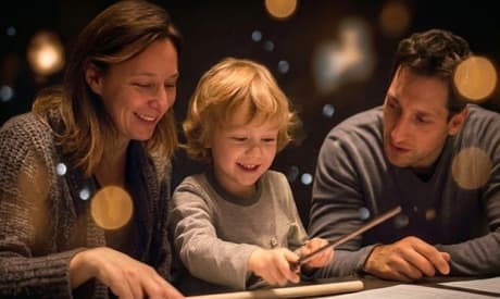Para 2 adultos y 1 niño: Taller creativo con espectáculo de magia y crea tu propia varita