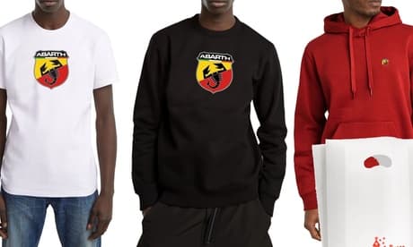 Ropa de hombre casual y cómoda de Abarth: Sudadera con capucha / Rojo / L
