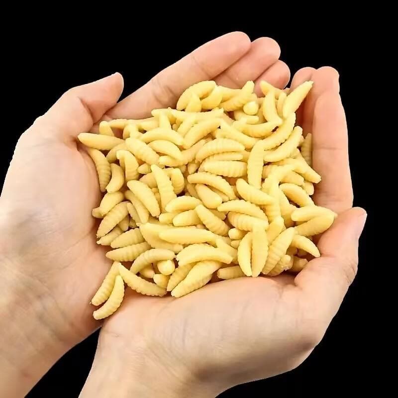 Señuelos de pesca de gusano, cebo de gusano blando Artificial biónico, aparejos de pesca, 100/50/20 piezas