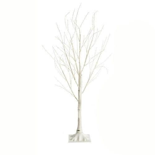 Árbol de Navidad artificial - Decoración Abedul - 180 cm - Iluminación LED - Blanco - Interior/Exterior blanco