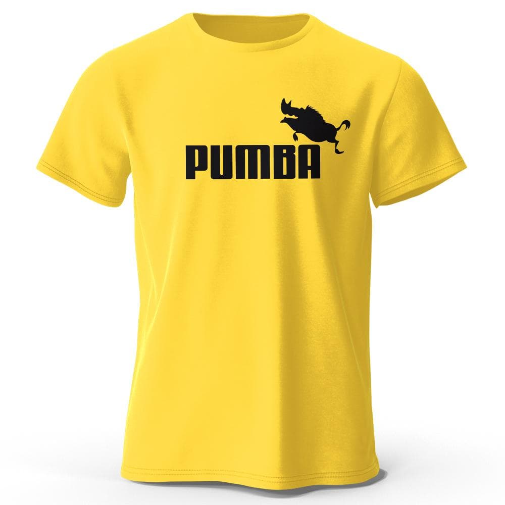 Camiseta Masculina Estampada Joke The Pumba 100% Algodão Oversized Engraçada com Estampa para Homens Tops de Verão S