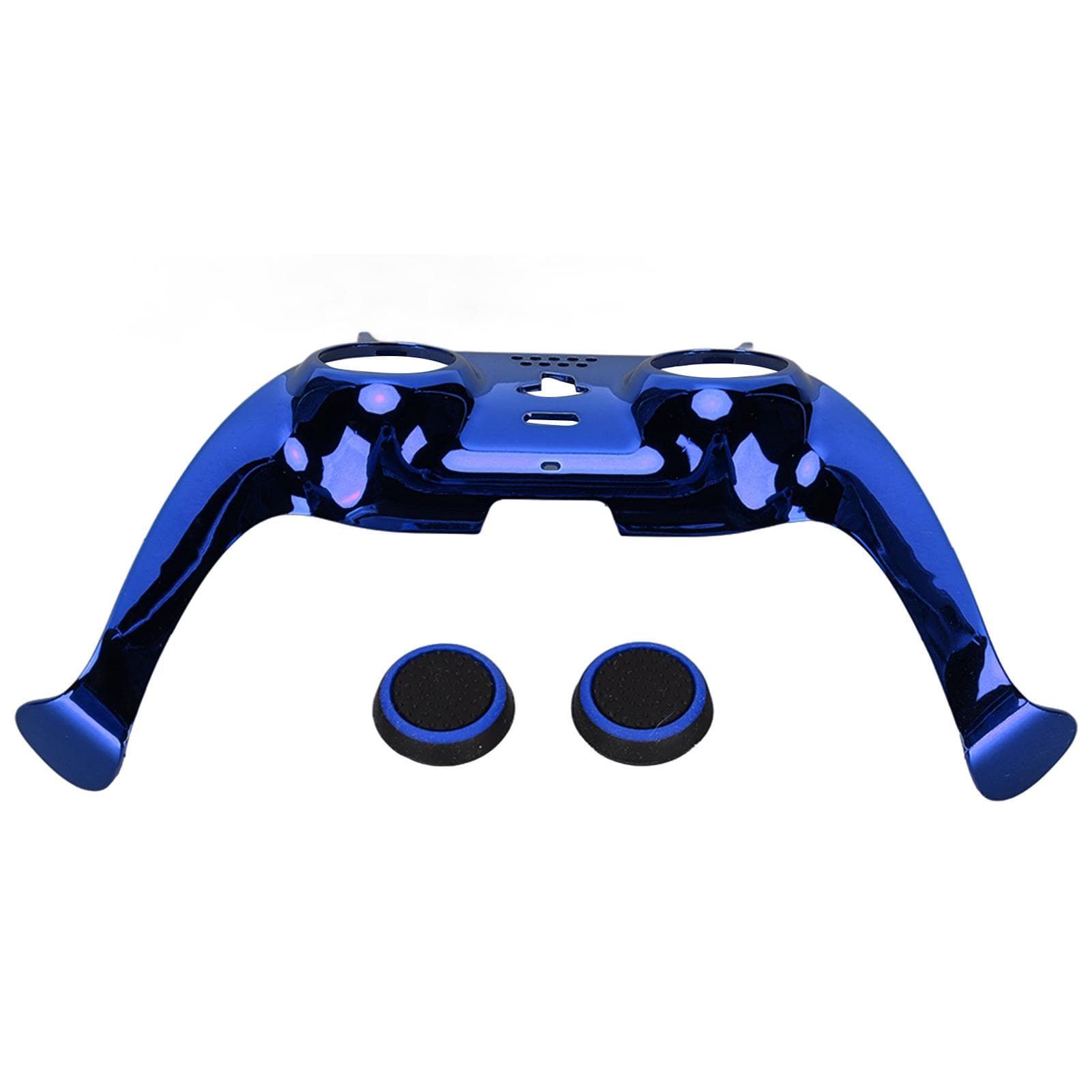 Para Mando de PS5 Carcasa Frontal DIY de Repuesto con Clip Accesorios de Decoración con Cubrejoysticks azul