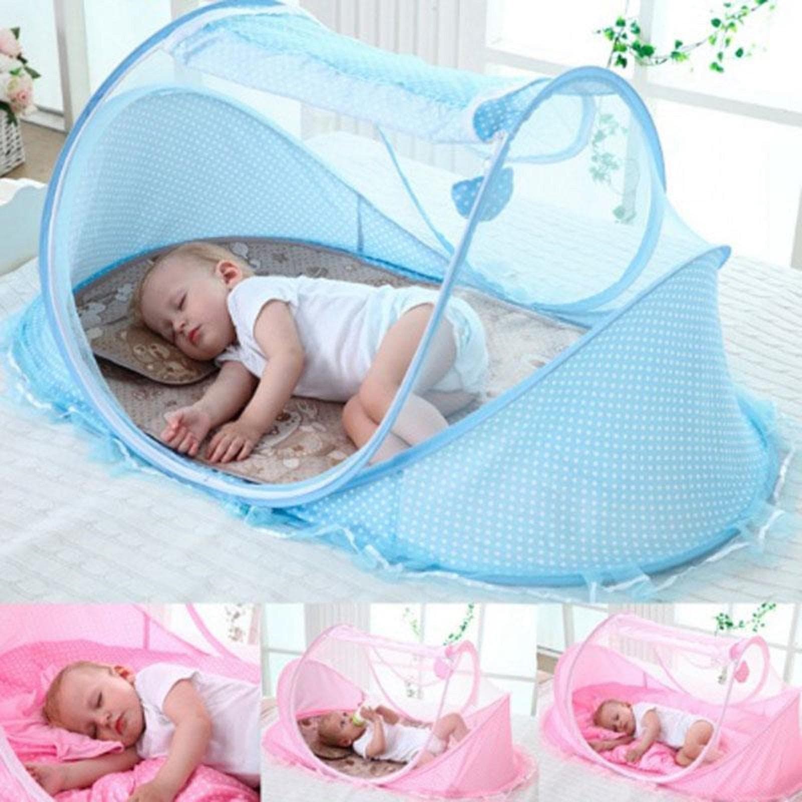 1 Uds. Cama plegable portátil para dormir para recién nacidos, mosquiteras de viaje para bebés
