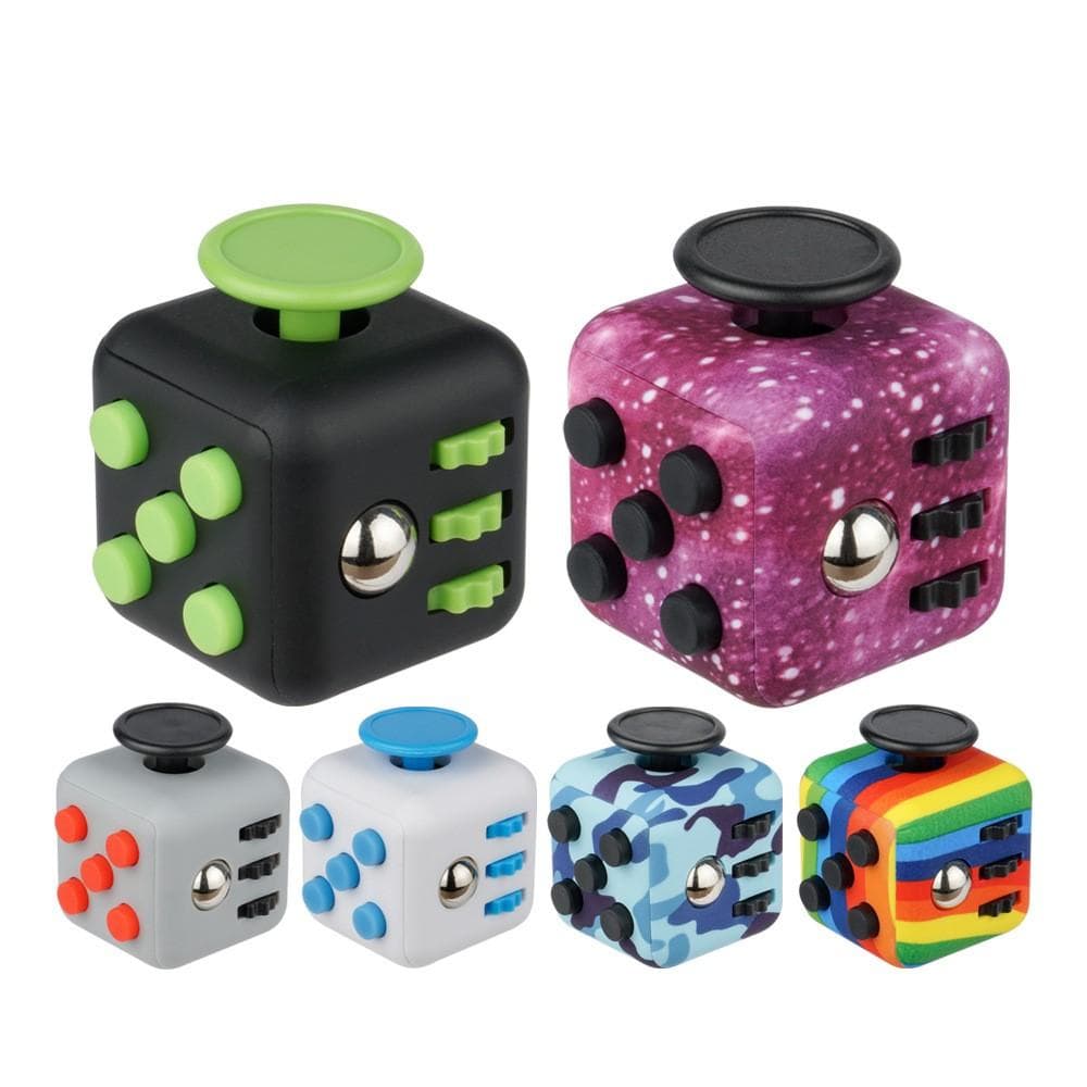 Cubo mágico antiestrés de 6 lados para niños con autismo, TDAH, alivio de la ansiedad, juguetes giratorios con muchos colores