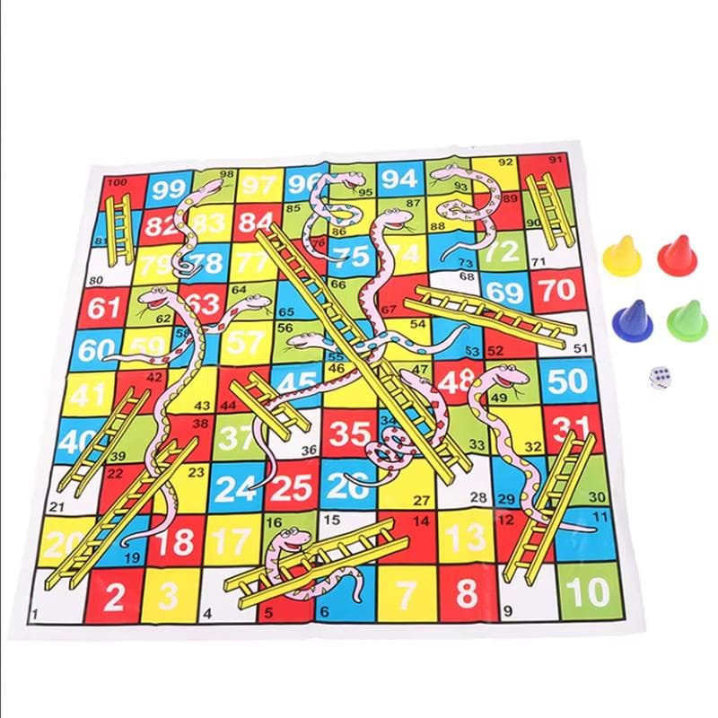 Ajedrez Escalera de Serpiente Vuelo 38cm/14.96Pulgadas Educativo Niños Juguetes Interesante Juego de Mesa Set Portátil Juego de Mesa Volador de