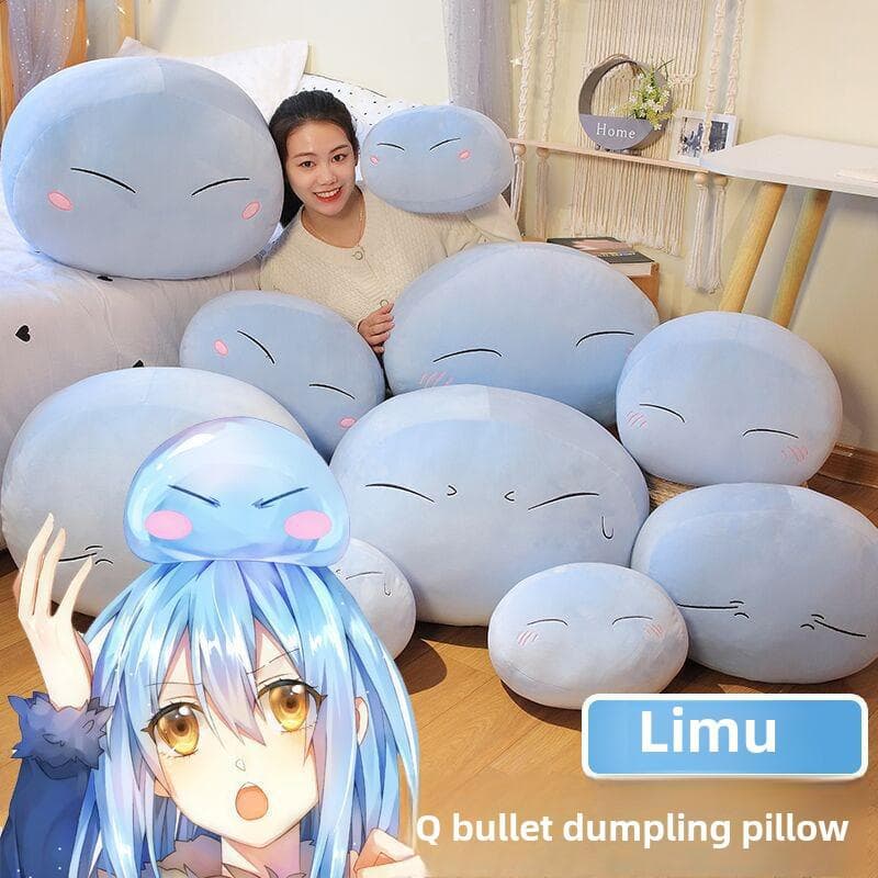 Almohada de Slime Rimulu Bonita: Cojín King Dumpling - Muñeco de dibujos animados suave y redondo