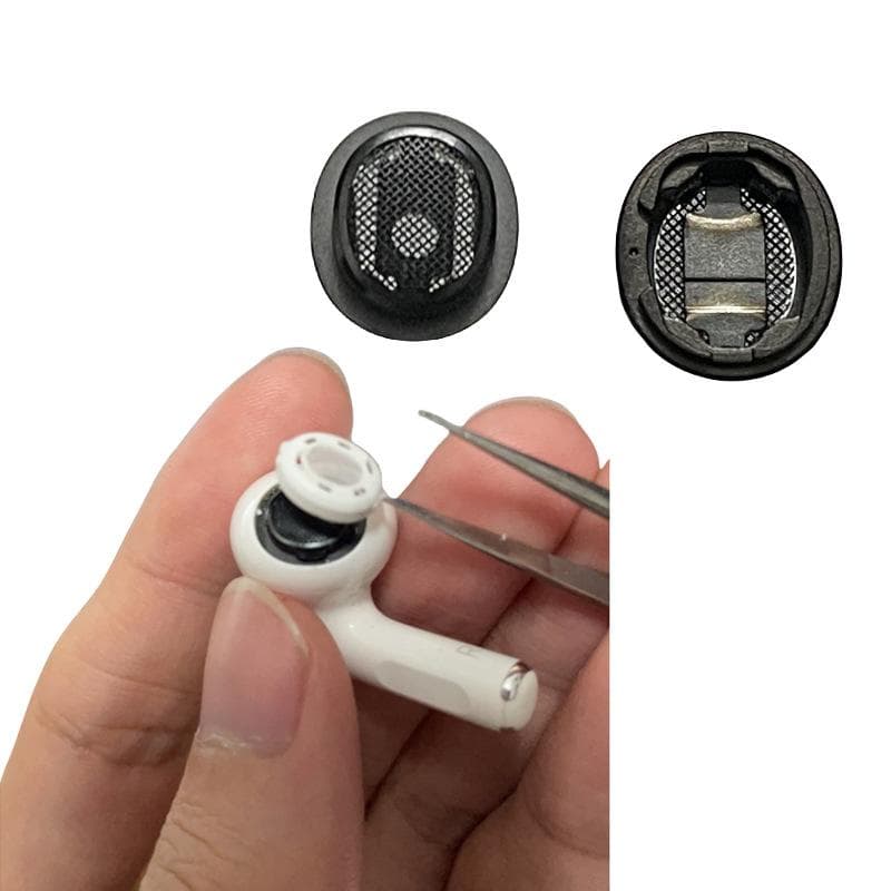 1 Par Para Airpods Pro2 Auricular Izquierdo y Derecho Conector para Auriculares Malla Antipolvo Marco Soporte Piezas de Repuesto negro