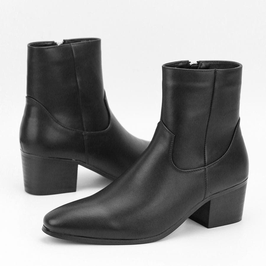 Botines de Tacón Alto para Hombre para Deportes al Aire Libre Botas de Motociclista para Hombre Botines Chelsea cm