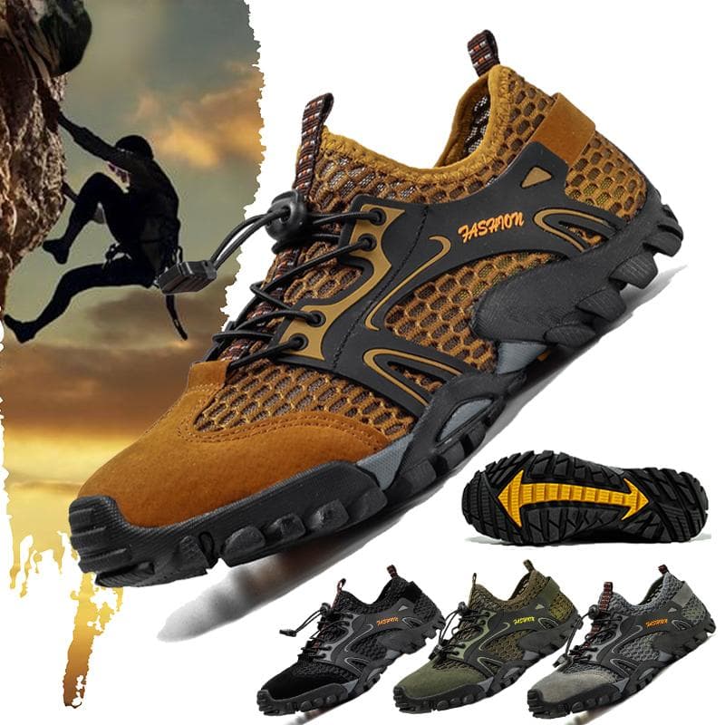 Zapatos de senderismo para hombre, zapatillas de deporte transpirables de malla para escalada y senderismo, zapatos acuáticos descalzos para deportes