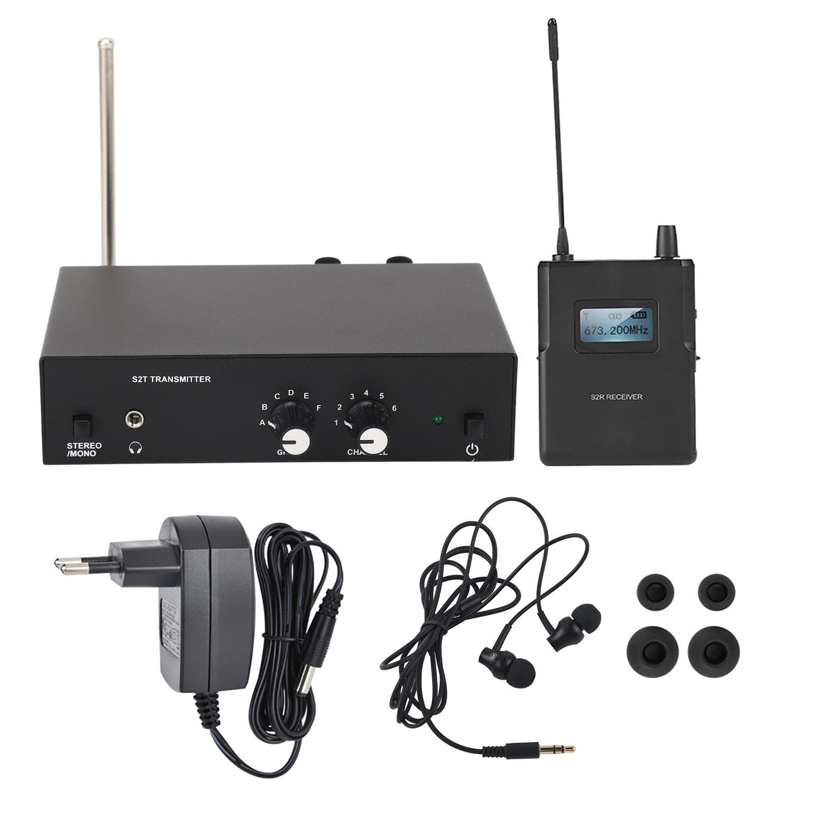 Para el sistema de monitorización inalámbrica estéreo ANLEON S2 UHF en el oído 670-680 MHz