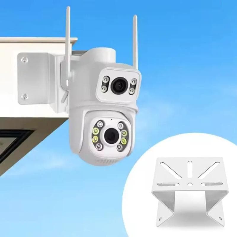 1 Juego Adaptador Metálico Gran Angular Soporte de Esquina de Pared Área de Monitoreo Hasta 270° Montaje Soporte Metálico Para Cámara de