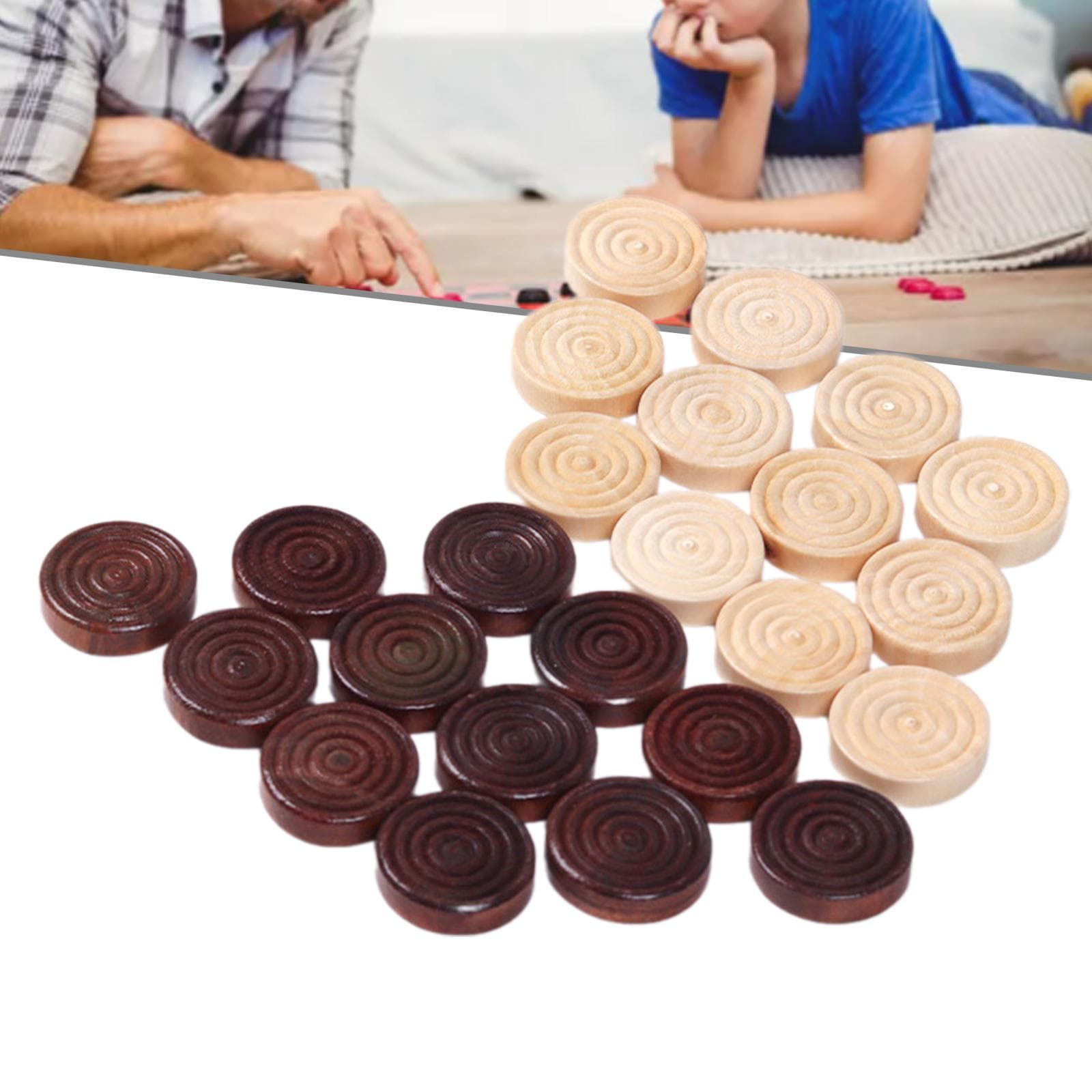 24 piezas de damas, fichas de backgammon, juego de mesa, backgammon, ajedrez, fichas de madera apilables