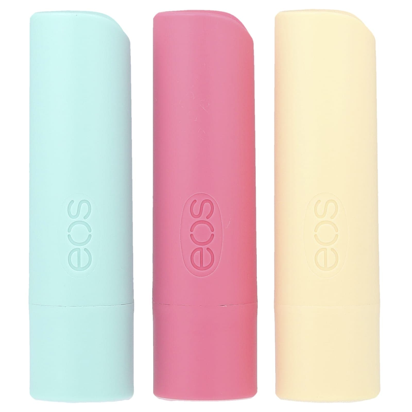EOS, Bálsamo Labial Orgánico 100% Natural, Paquete Variedad, 3 Bálsamos Labiales, 4g (0,14 onzas) Cada