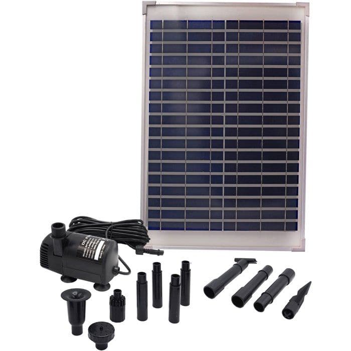 Bomba de fuente - UBBINK - SolarMax 1000 - Caudal 1350 l/h - Panel solar 18V 580mA - Jets volcán & campana