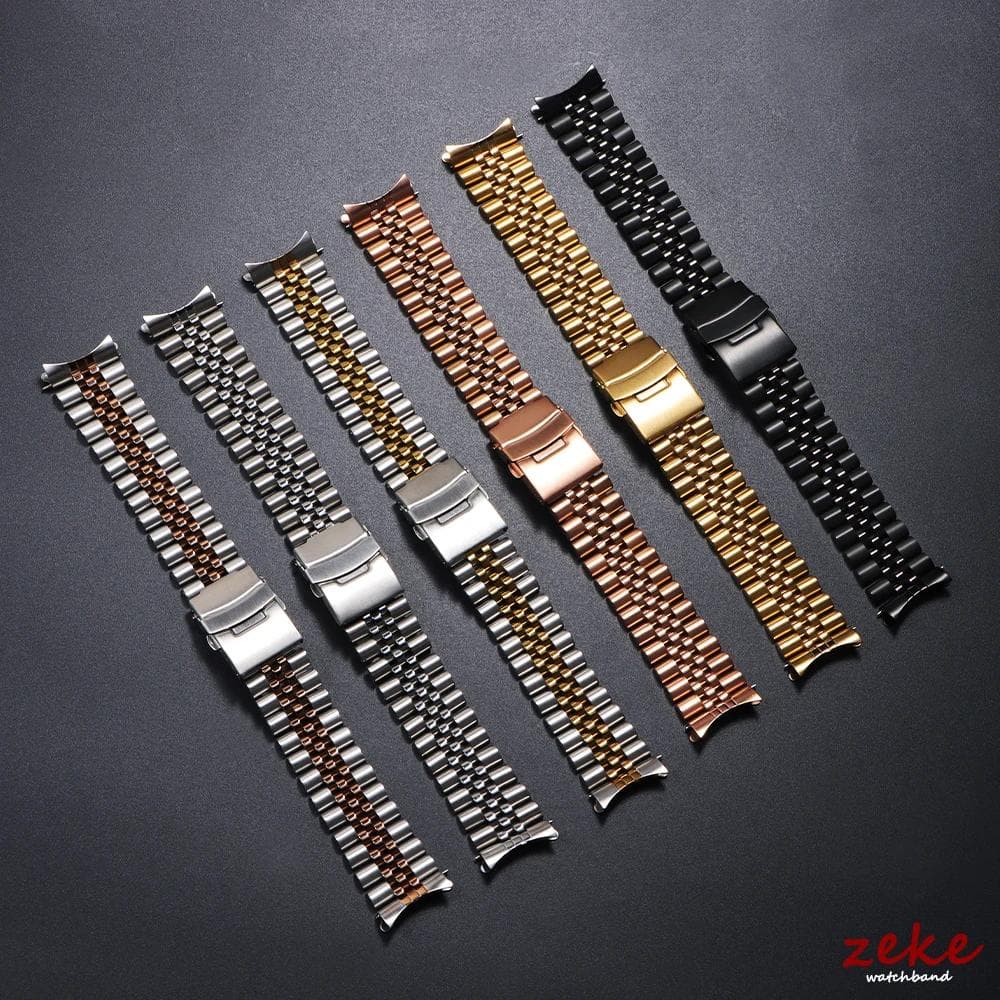 Pulsera de Lujo de Acero Inoxidable Sólido 18mm 19mm 20mm 21mm 22mm Correas de Reloj para Seiko para Correa Jubilee Banda de Reloj Metálica para