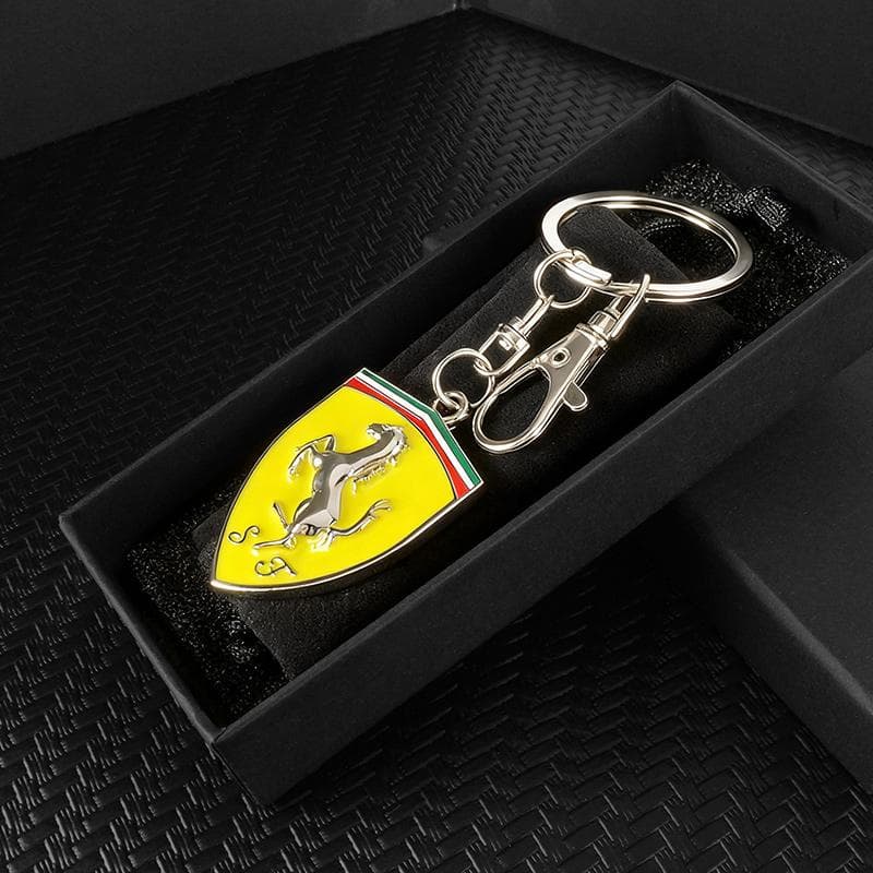 Llavero Insignia Metálica 3D Ferrari SJ Llavero Insignia Llavero Para Ferrari Roma F8 SF9018121360 F4301575M 488 599 612 FF F12 R