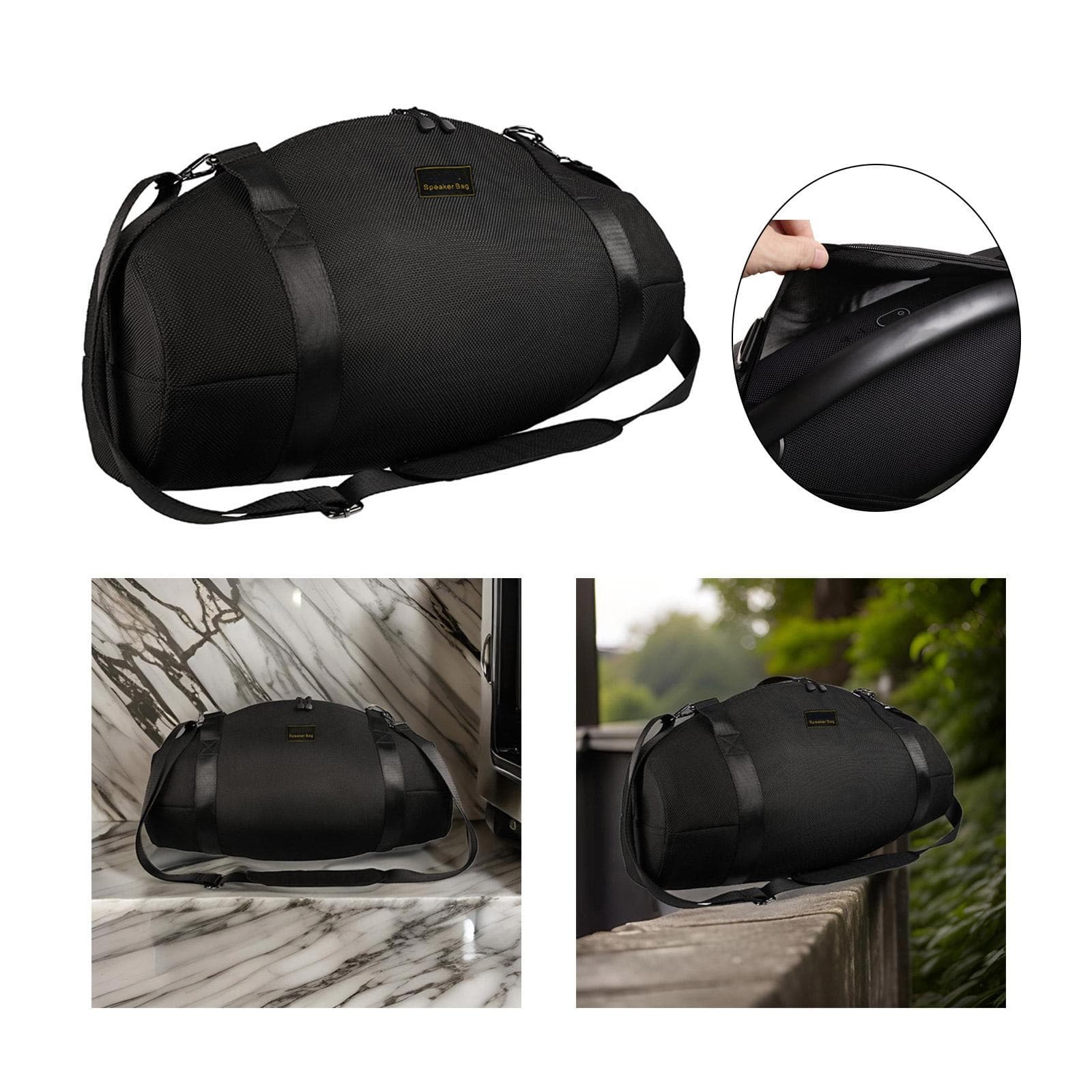 Funda de Altavoz Portátil para JBL Boombox 3/2 Bolsa de Almacenamiento de Tela de Malla con Correas para el Hombro