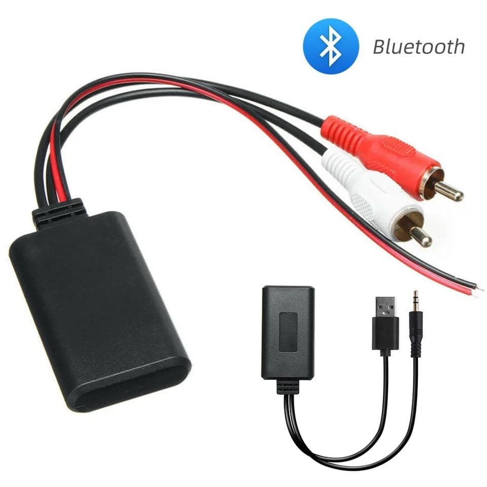 Adaptador auxiliar Bluetooth inalámbrico para coche, receptor de música y Audio estéreo HIFI, interfaz 2RCA o USB a conector de 3,5mm, línea de