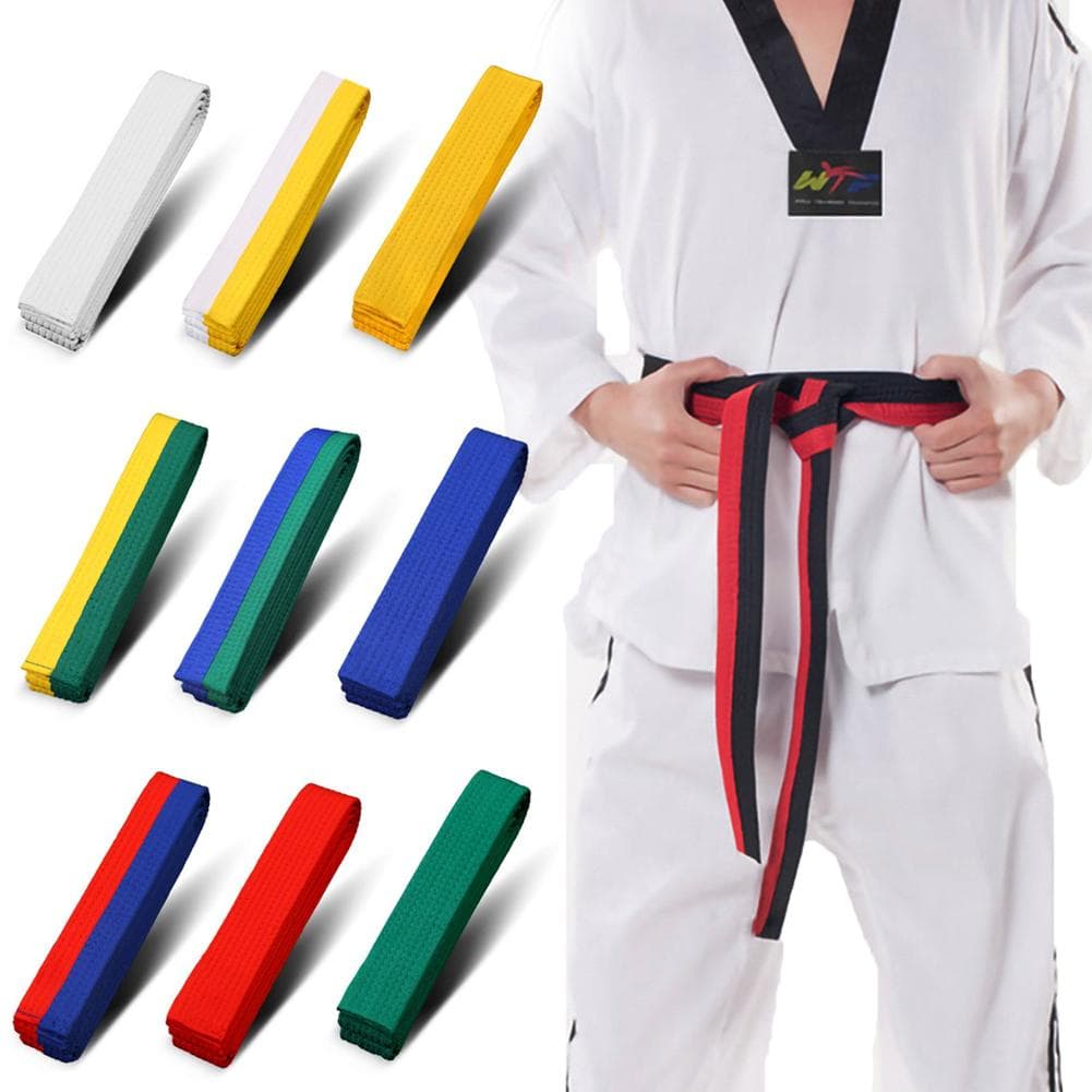Cinturones profesionales para artes marciales, Karate, Judo y Taekwondo, cintas estándar de Judo Jiu Jitsu, cinturilla protectora, 1 ud. rojo/negro
