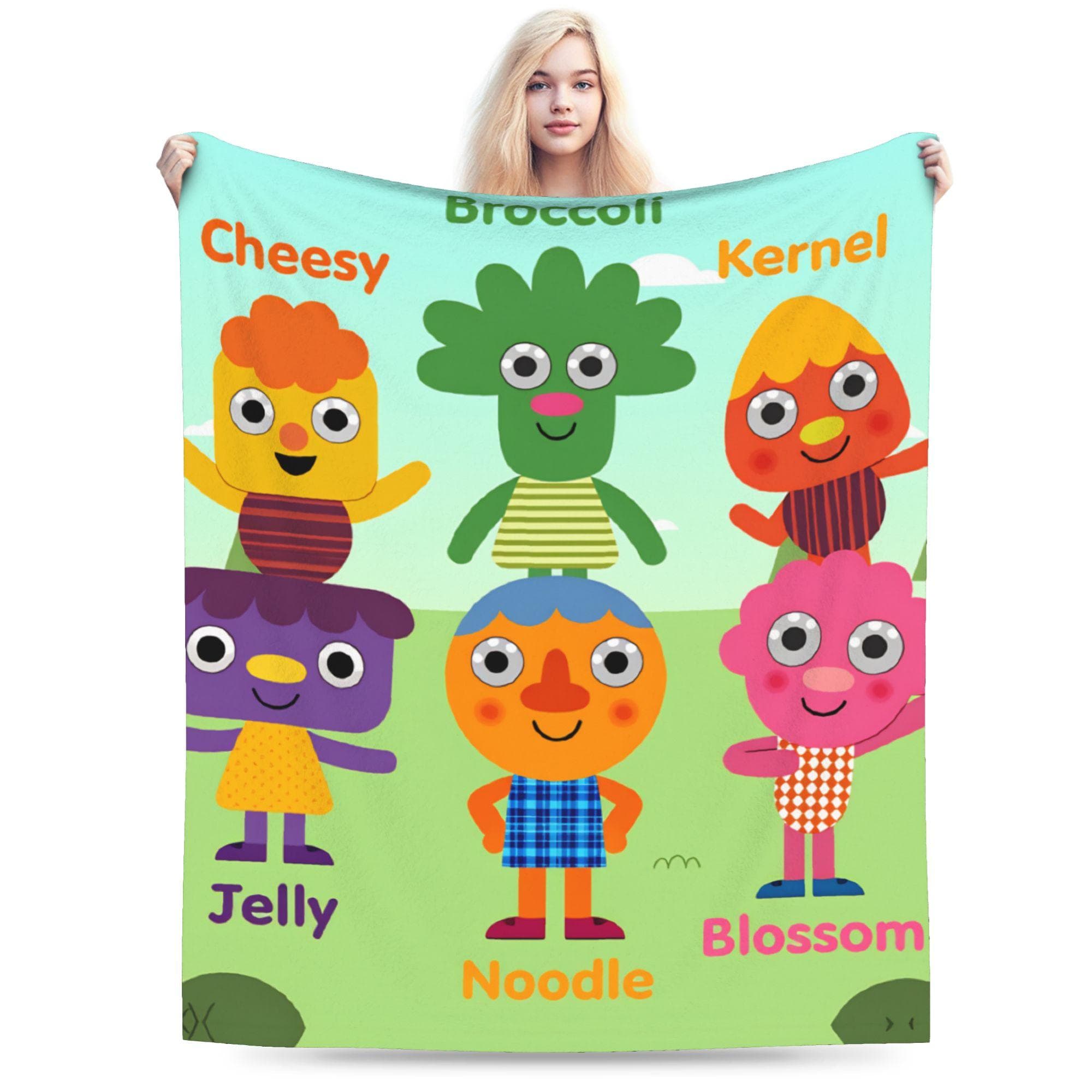 Manta de Microflanela Noodle & Pals Primavera Super Sencilla Suave Ropa de Cama Manta para Estudiantes Exterior Novedad Colcha Cubre Cama Sofá