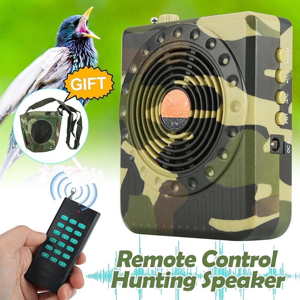 E67 Llamador Electrónico de Aves Llamadas de Señuelo de Caza Camuflaje Exterior 35W 100-240V Altavoz Eléctrico de Señuelo de Caza Altavoz MP3 Kit