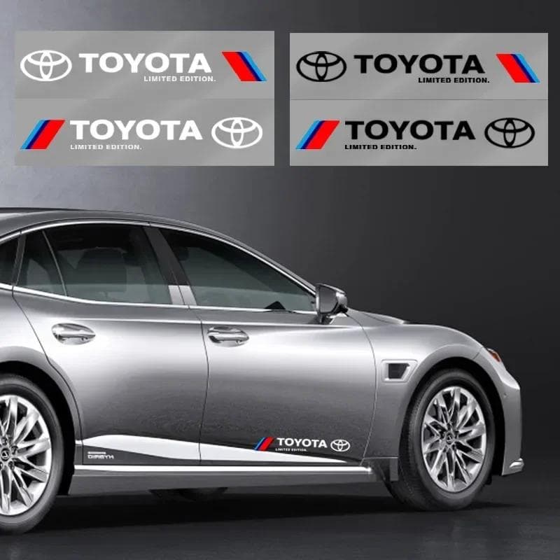 2 Piezas Pegatinas Decorativas para Carrocería de Coche Puerta Pegatinas Deportivas Personalizadas para Toyota Trd C-hr Prado Rav4 Yaris Hilux Prius