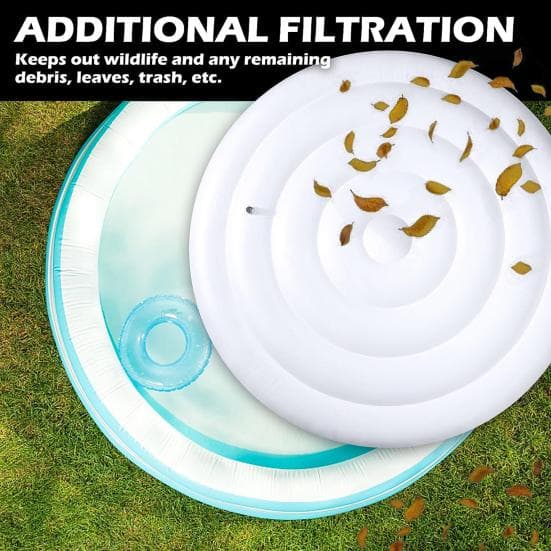 Cubierta Inflable para Jacuzzi de 145CM Plegable Ahorro de Energía Tapa Redonda para Jacuzzi Exterior