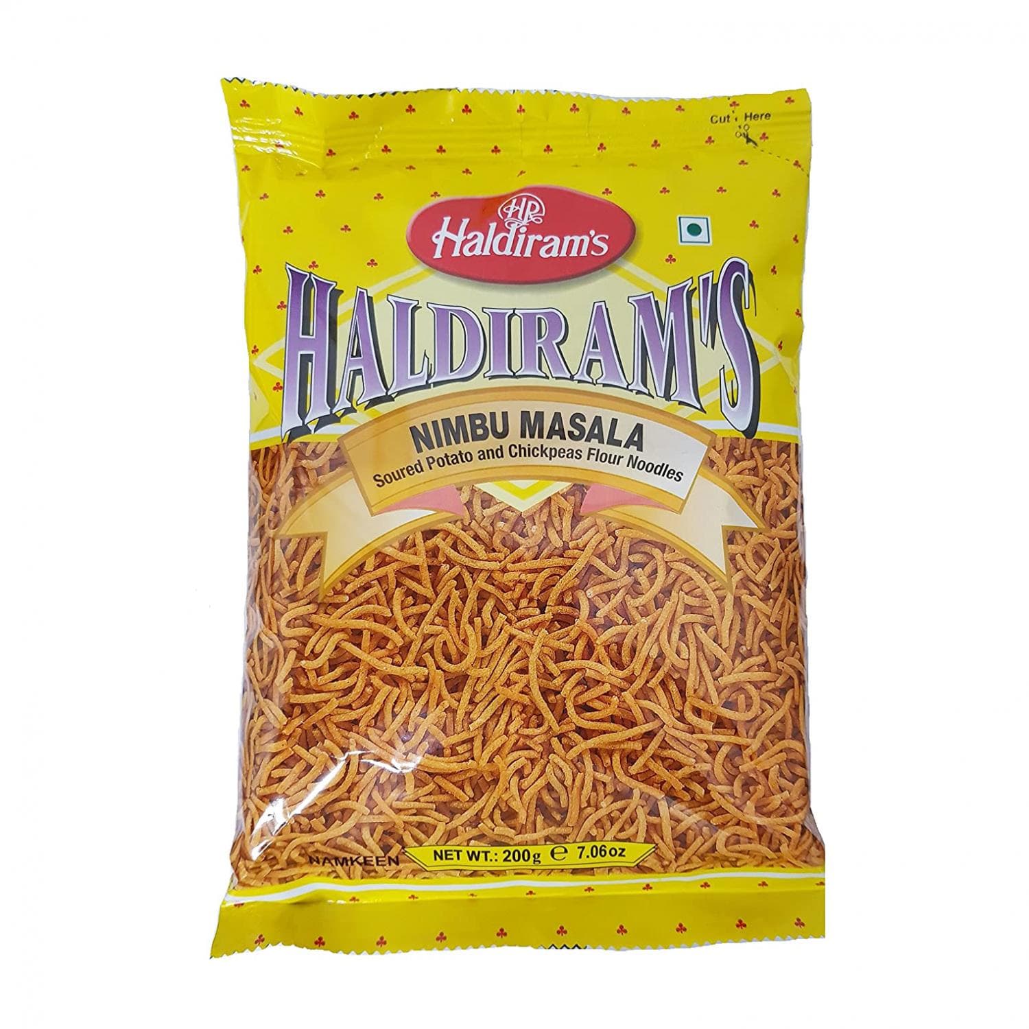 Aperitivo de fideos de patata Nimbu Masala (200 g), Nimbu Masala, de Haldiram