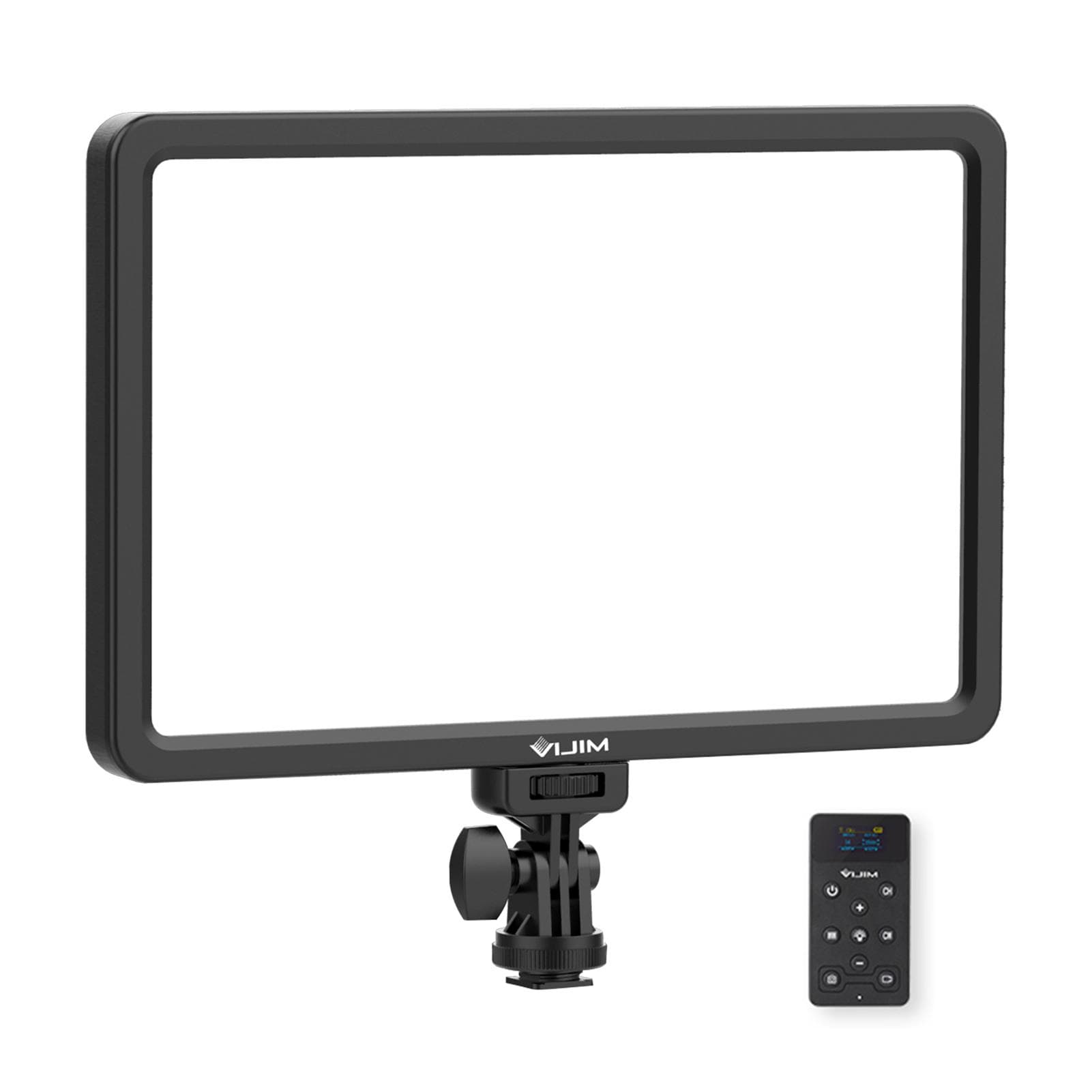 VIJIM VL192 Luz de panel plano portátil Luz de vídeo LED 2500K-9000K Temperatura bicolor regulable USB negro