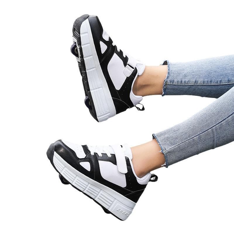 Patines para niños con ruedas dobles, desmontables, para adolescentes, hombres y mujeres, patines de ruedas dobles