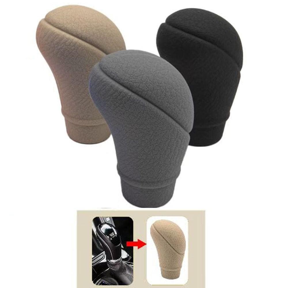 Cubierta Antideslizante para Pomo de Palanca de Cambios de Coche Silicona Funda para Palanca de Cambios Accesorios para Coche gris