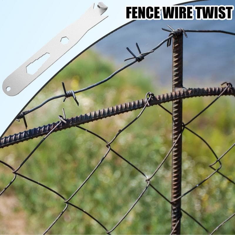 Torcedor de Alambre para Vallas Para Grapas de Postes en T Acero Inoxidable Tensor de Fijación de Cable Herramienta Multifuncional para Torcer