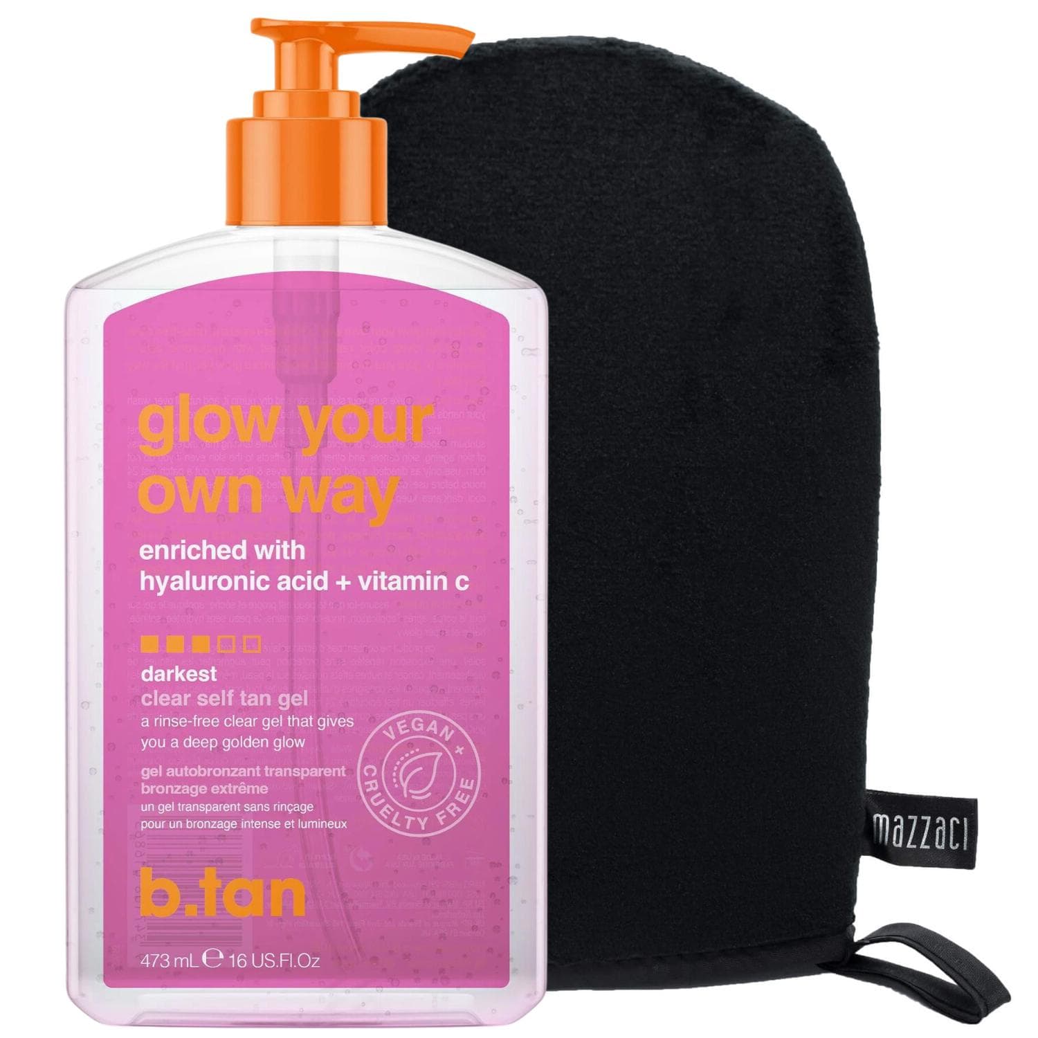 b.tan Gel Autobronceador Glow Your Own Way + Guante
