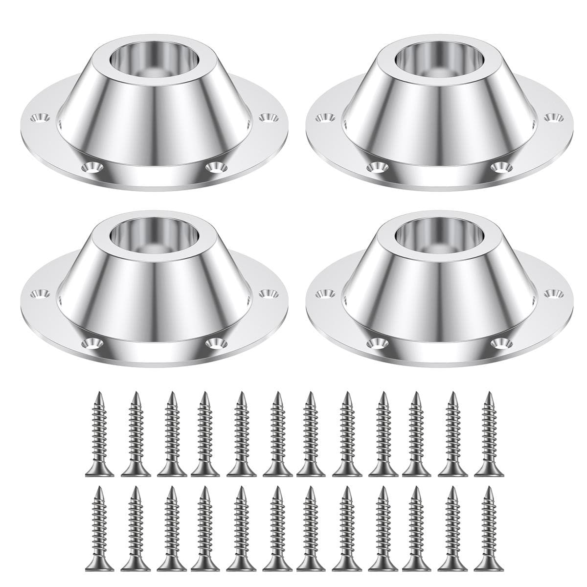 2PCS/Set Base de Mesa para RV Pedestal de Aluminio Base con Brida para Mesa Base de Montaje en Suelo para Mesa RV Repuesto de Herrajes para RV con Tor