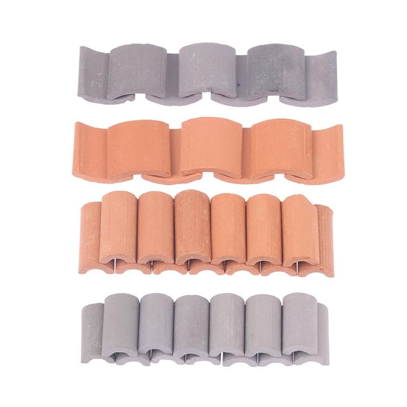 60 Piezas Mini Tejas para Tejado para Paisajismo Mini Tejas Pequeñas Tejas para Tejado para Piezas de Casa de Muñecas, Escala 1/16