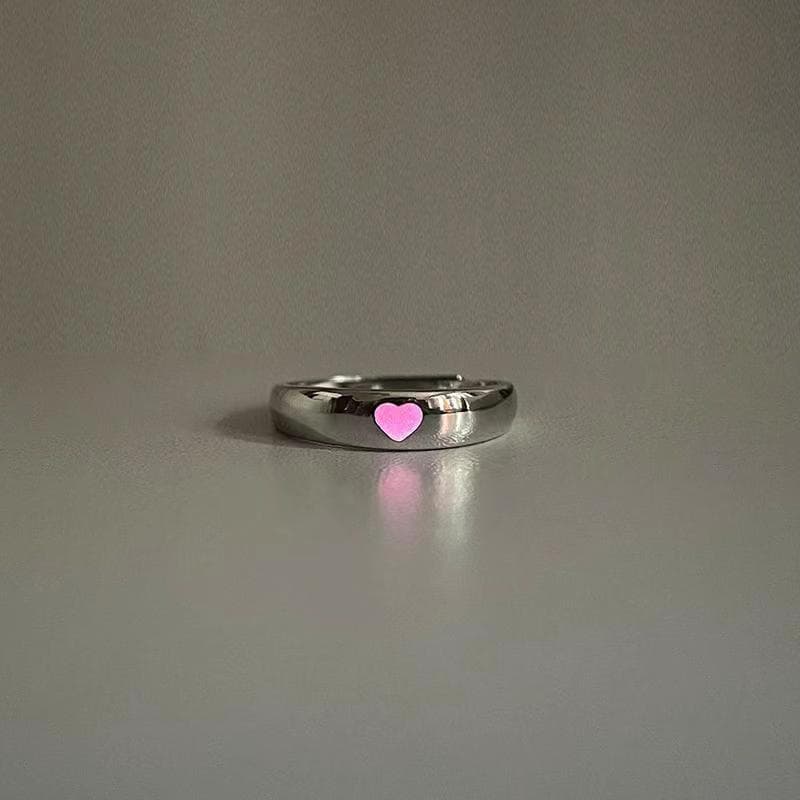 2023 Anillo de amor brillante de lujo Resplandor Club nocturno Chica Encantador Anillo elegante Regalo Fiesta Punk Y2K Moda Anillo de San Valentín