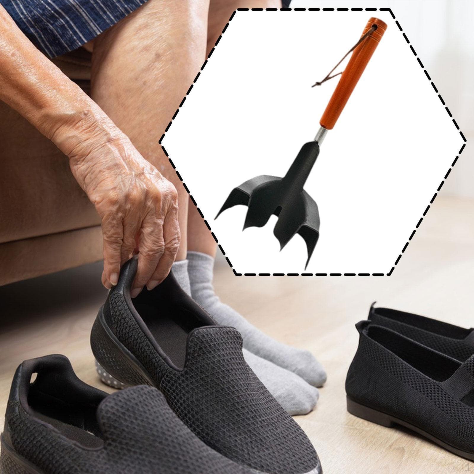 Ayudante de Calzado para Personas Mayores El Anciano Práctico Ligero Extensible con Mango Fácil de Usar