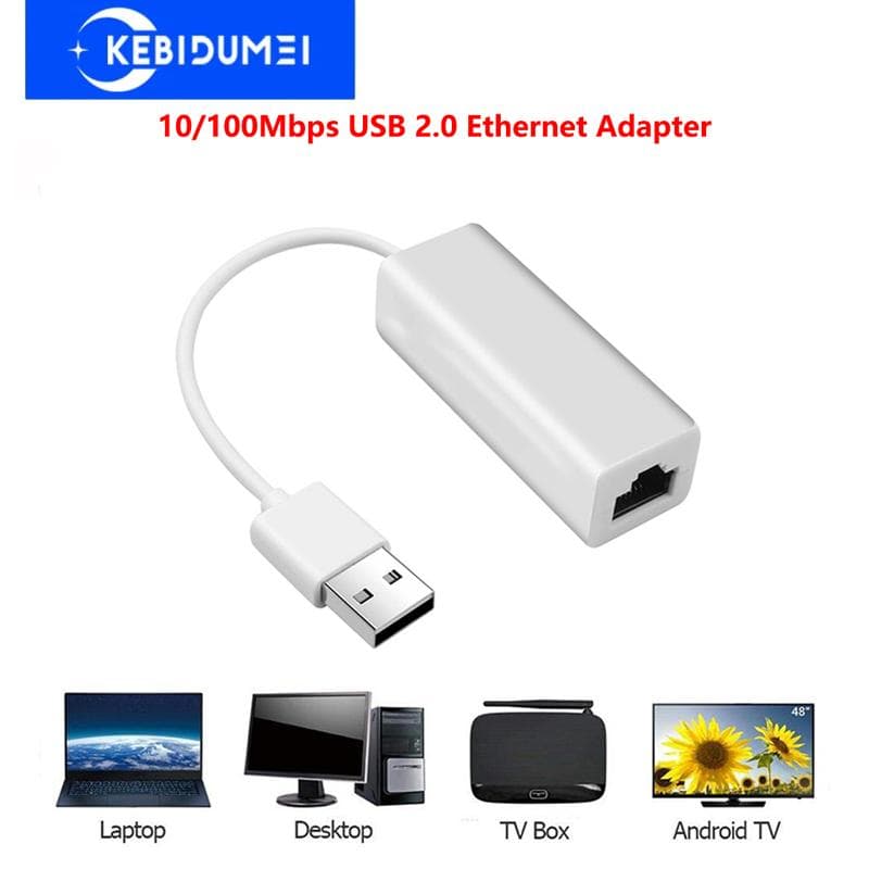 Adaptador USB a RJ45 Ethernet Lan Tarjeta de red portátil Micro USB para PC Portátil Windows