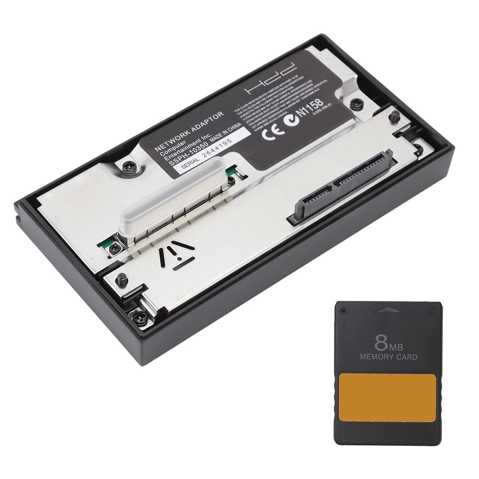 Adaptador HDD para PS2 Adaptador de Red SATA Profesional con Tarjeta de Memoria FMCB V1.966 de 8MB para PS2